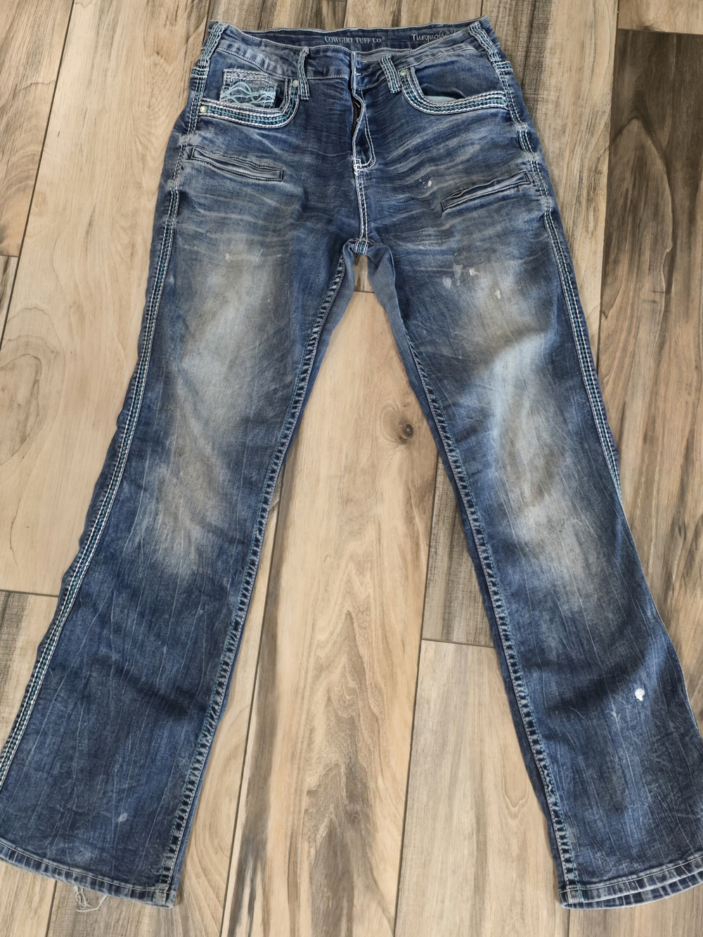 Cowgirl Tuff Co. Turquoise Hurricane Bootcut Jeans – Women’s 30x33